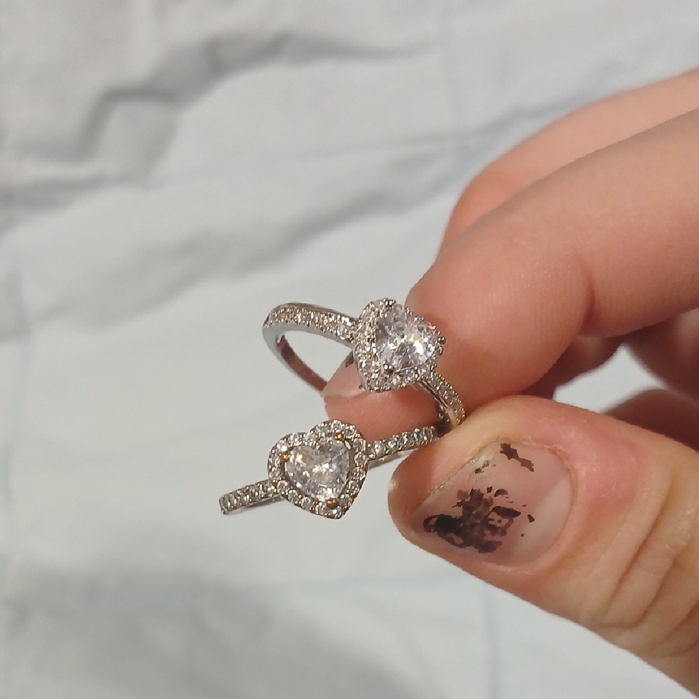 Cute Matching Heart Rings